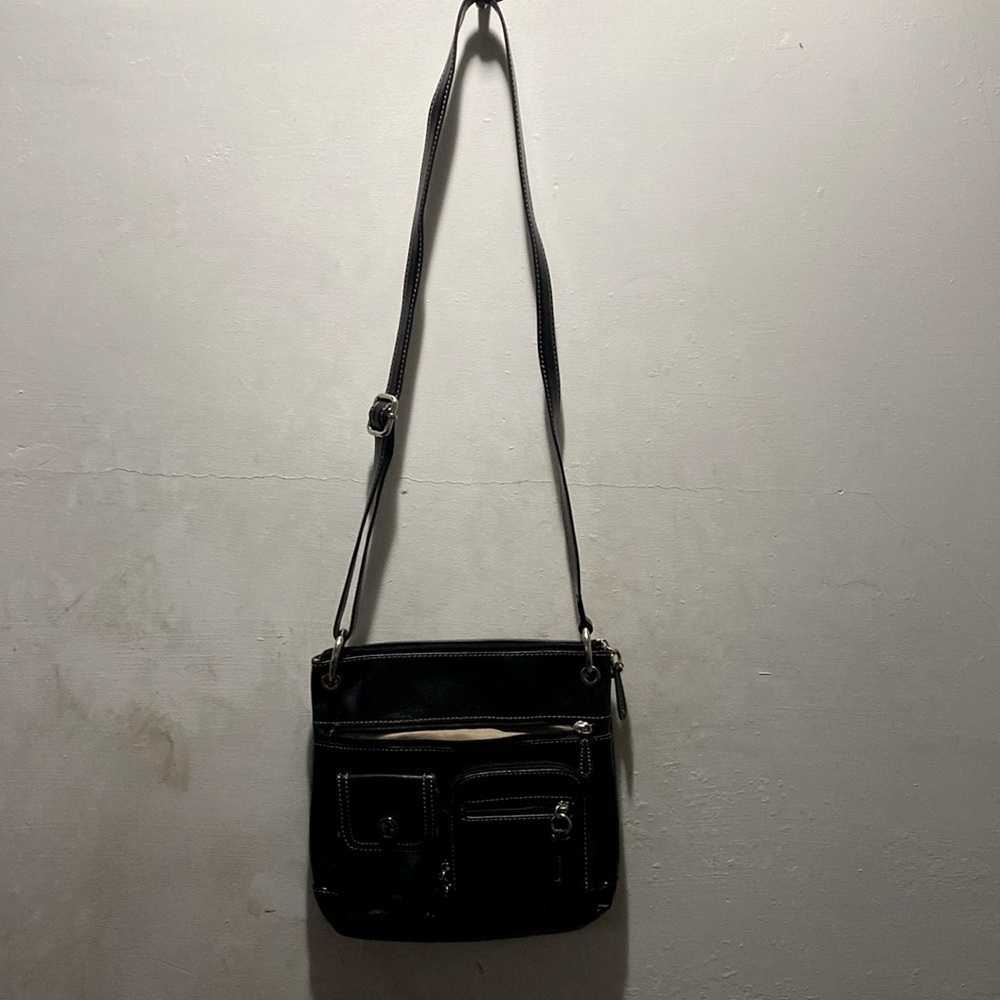 GIAN BERNNI black leather Crossbody